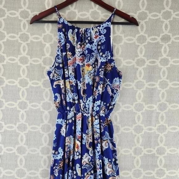 NWT Verse Winnie Made In U.S.A High Neck Paisley Tank Maxi Dress S - Picture 7 of 11